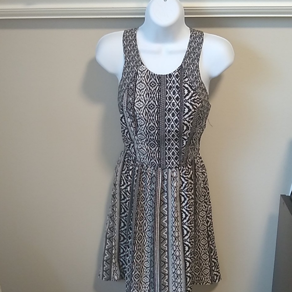 Black and White Patterned Dress